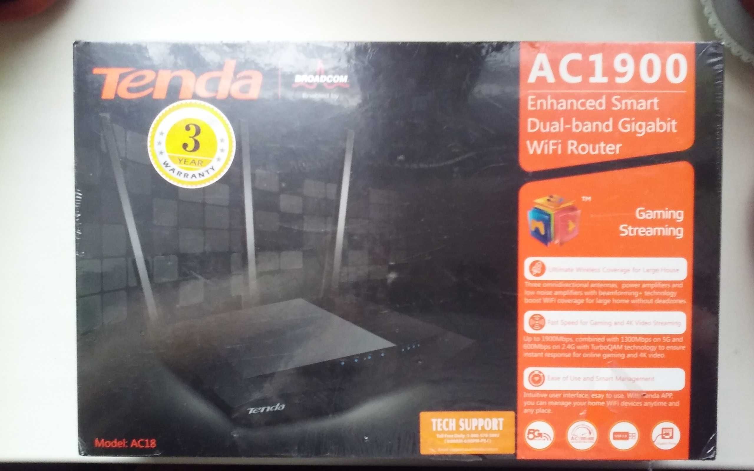Маршрутизатор Wi-Fi TENDA AC18 802.11ac AC1900 1.9Gbps