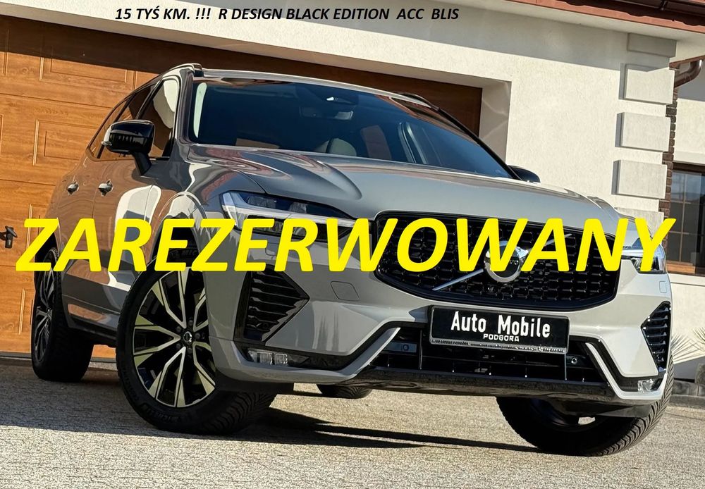 Volvo XC 60 15 TYŚ KM!!! GWARANCJA*R DESIGN+Black Edition* Harman Kardon* BLIS*ACC