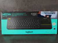 Klawiatura multimedialna TV bezprzewodowa Logitech K400 Plus czarna