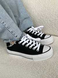 Converse All Star Platform Black White