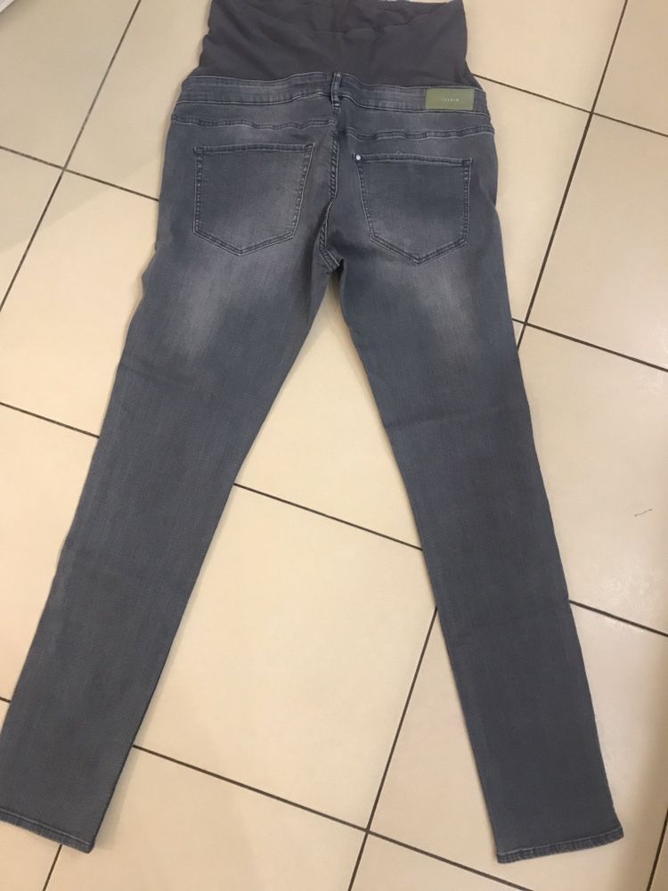 H&M spodnie ciążowe szare rurki jeans r. XL/XXL