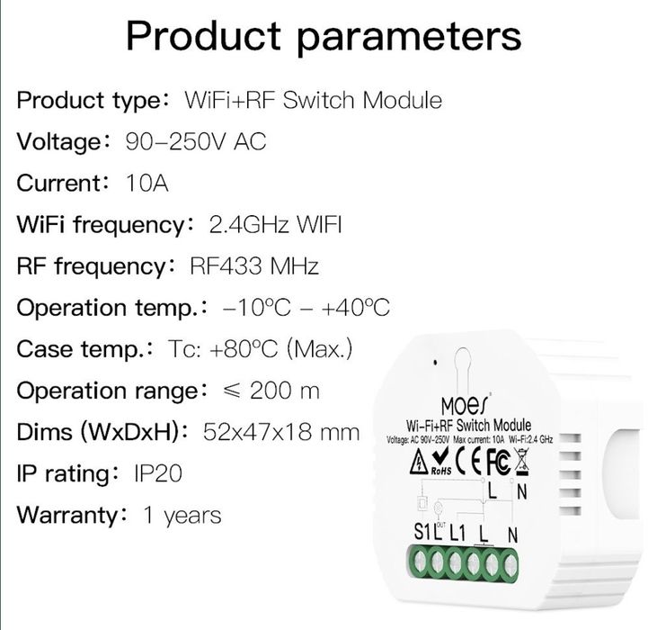 Moes Smart Swich Module