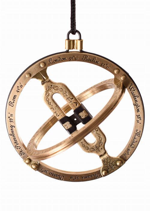 Kieszonkowy zegar słoneczny, mosiądz