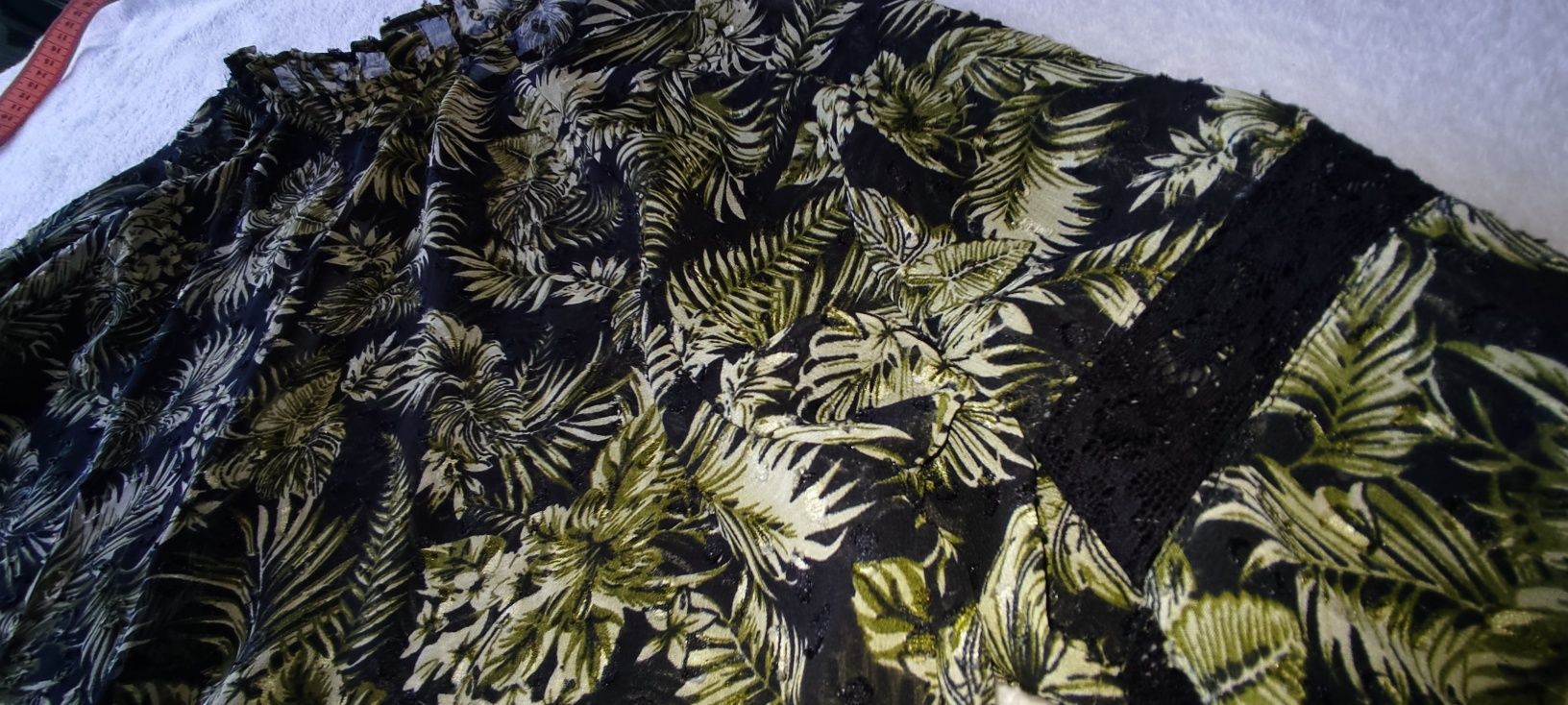 Bluzka ZARA XS  liscie kwiaty palmy