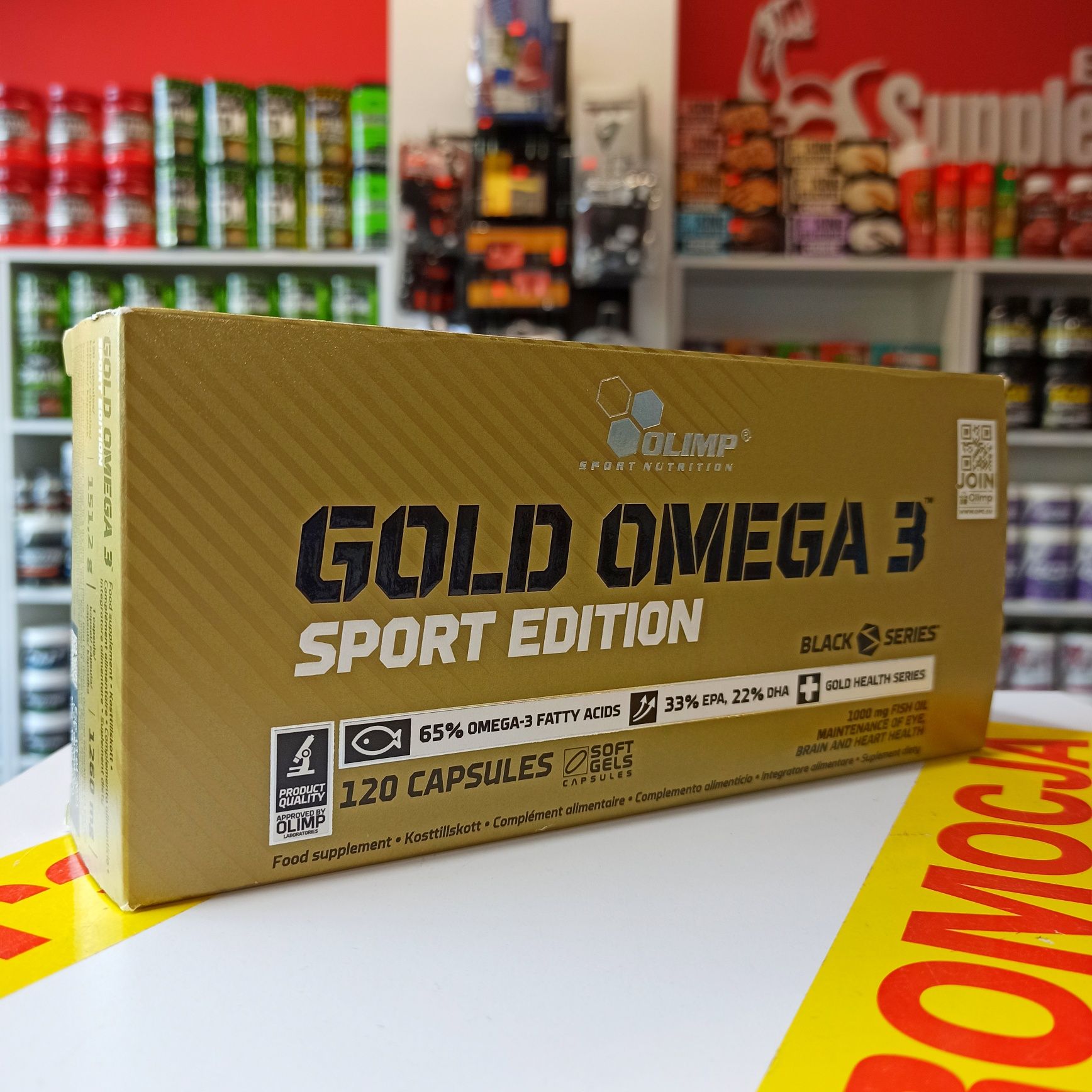 Olimp Gold Omega 3 Sport Edition 120kaps, EPA, DHA, Witamina E