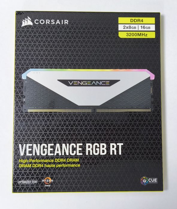 Zestaw pamięci VENGEANCE® RGB RT 16 GB (2 x 8 GB) DDR4 DRAM 3200 MHz