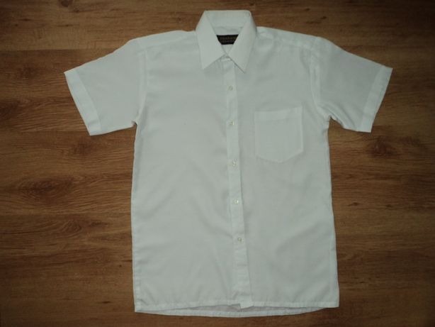Рубашка PHARAOH белая с коротким рукавом на 13 14 лет 158 164 см