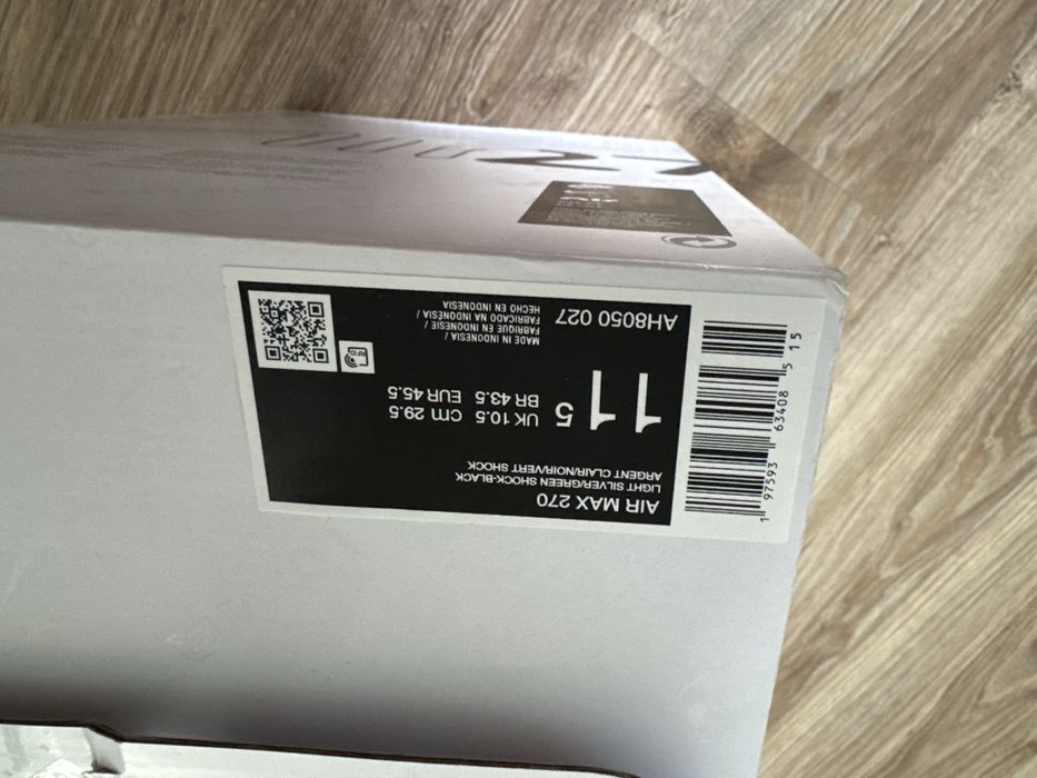 Кросовки Nike Air Max 270 (оригінал) р. US 11,5. 29 cm.