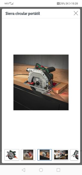 Serra circular portátil 1350w nova Parkside