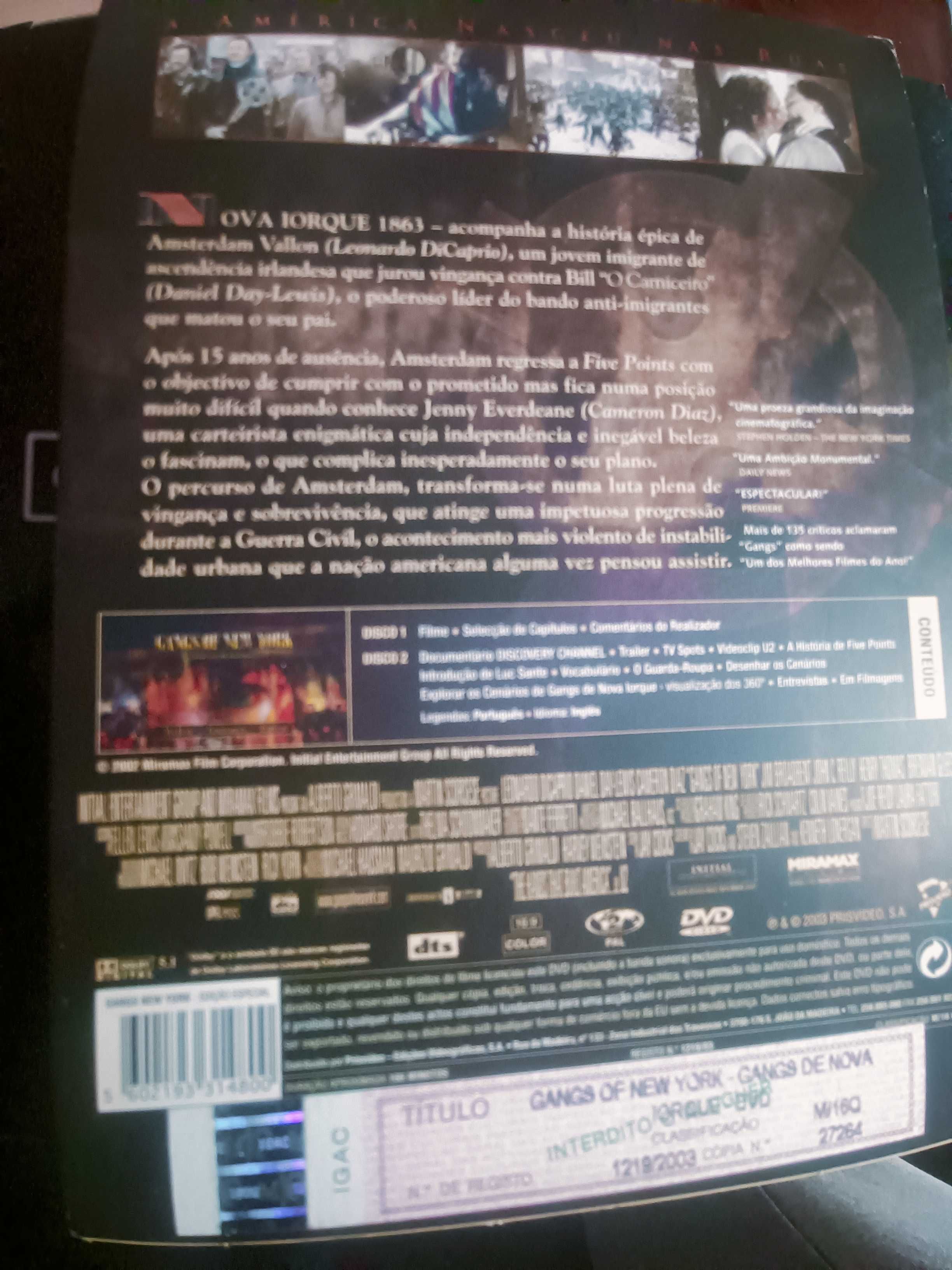Filme Gangs Of New York " edição especial "