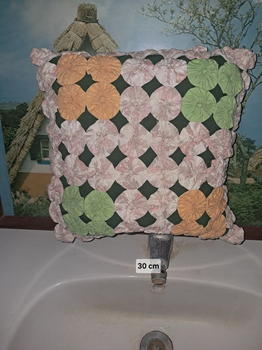 Almofada de retalho floral