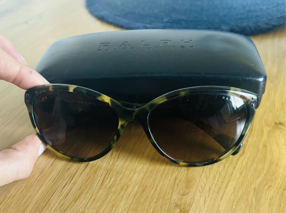 Okulary przeciwsłoneczne panterkowe Ralph Lauren