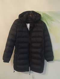 Kurtka płaszcz termiczny pikowana, Zara S, długa, jesienno-wiosenna