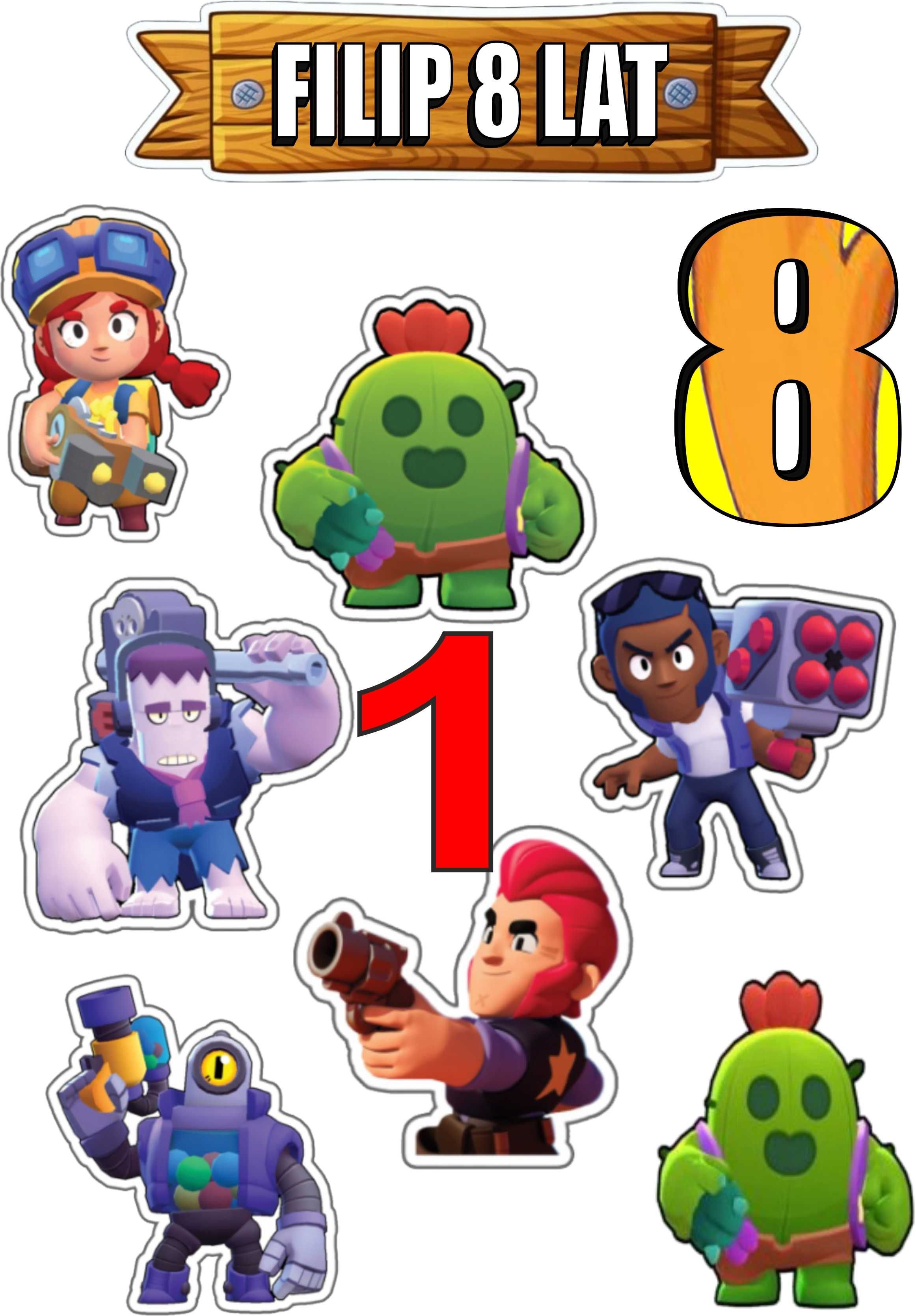 Opłatki na tort BRAWL STARS A4 (1) Pan Opłatek