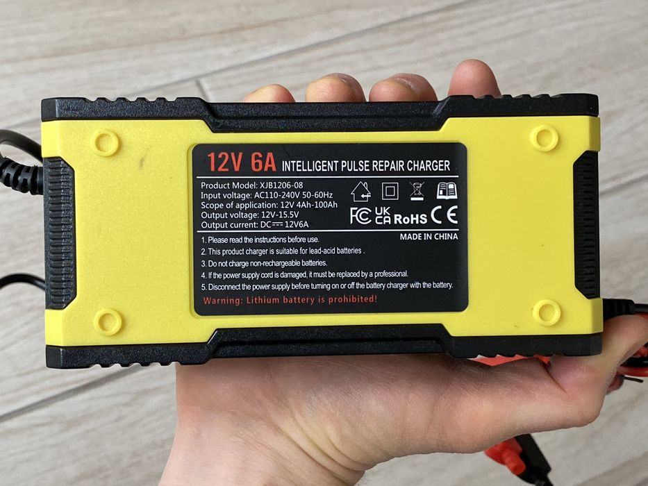 => 12V/6A Импульсное Зарядное устройство для автоаккумулятора Зарядний