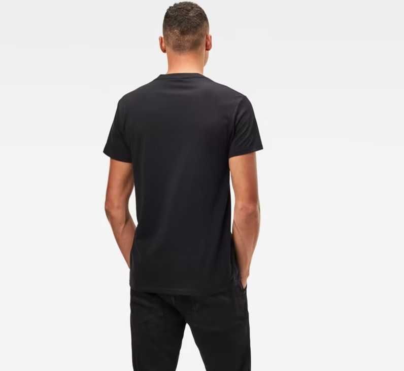 Dwupak 35G-Star RAW Koszulki z Dekoltem w Serek 2 szt., S, Czarny