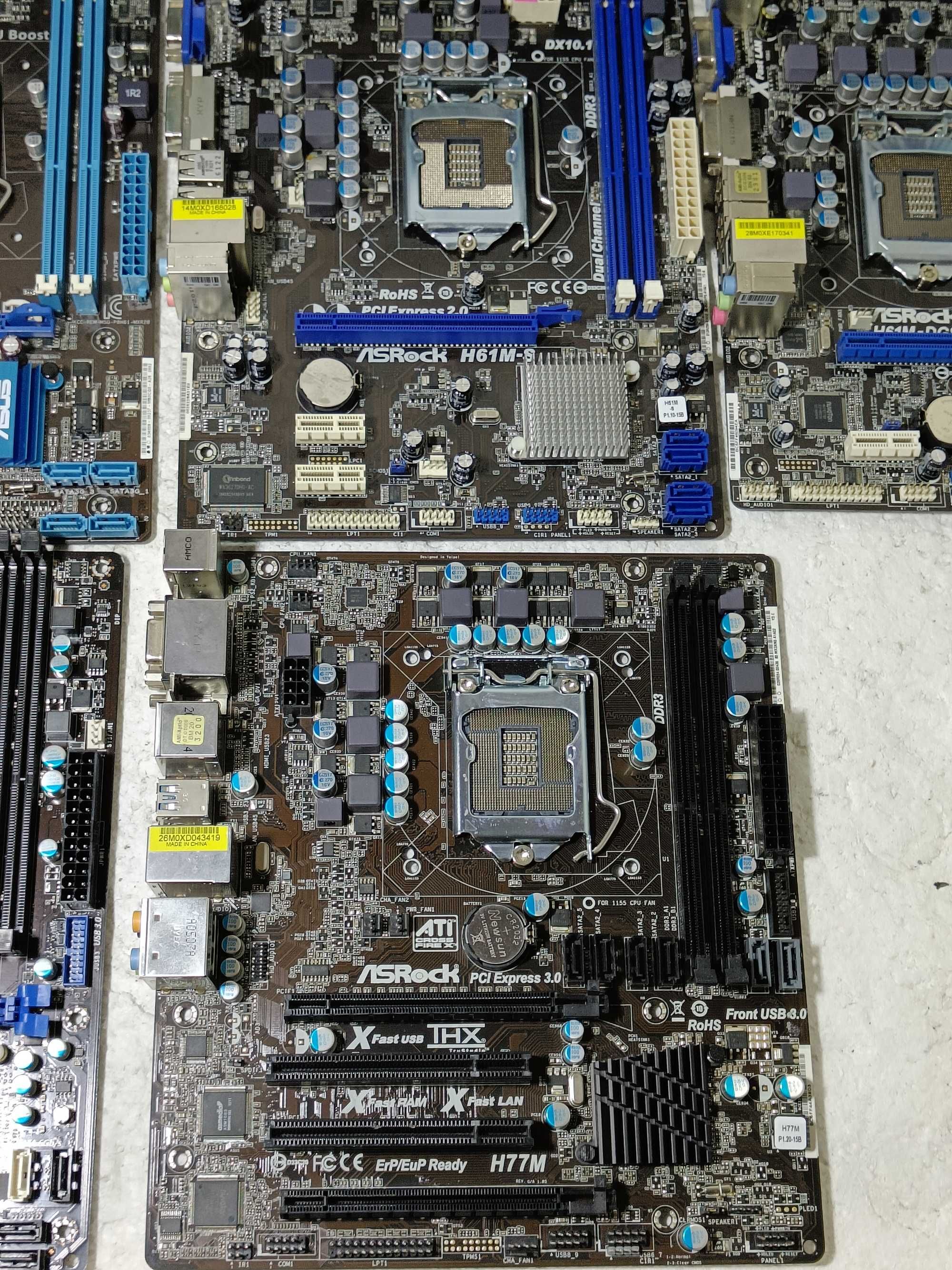 Материнські плати LGA1155 H61 H77 B75 Asus Gigabyte AsRock В НАЯВНОСТІ