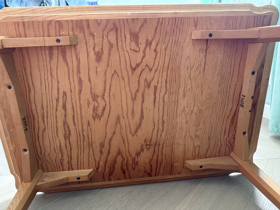 Stolik kawowy drewniany 51x76 retro PRL century modern