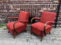 Fotele tapicerowane Halabala | PRL TON Smidek retro vintage antyk