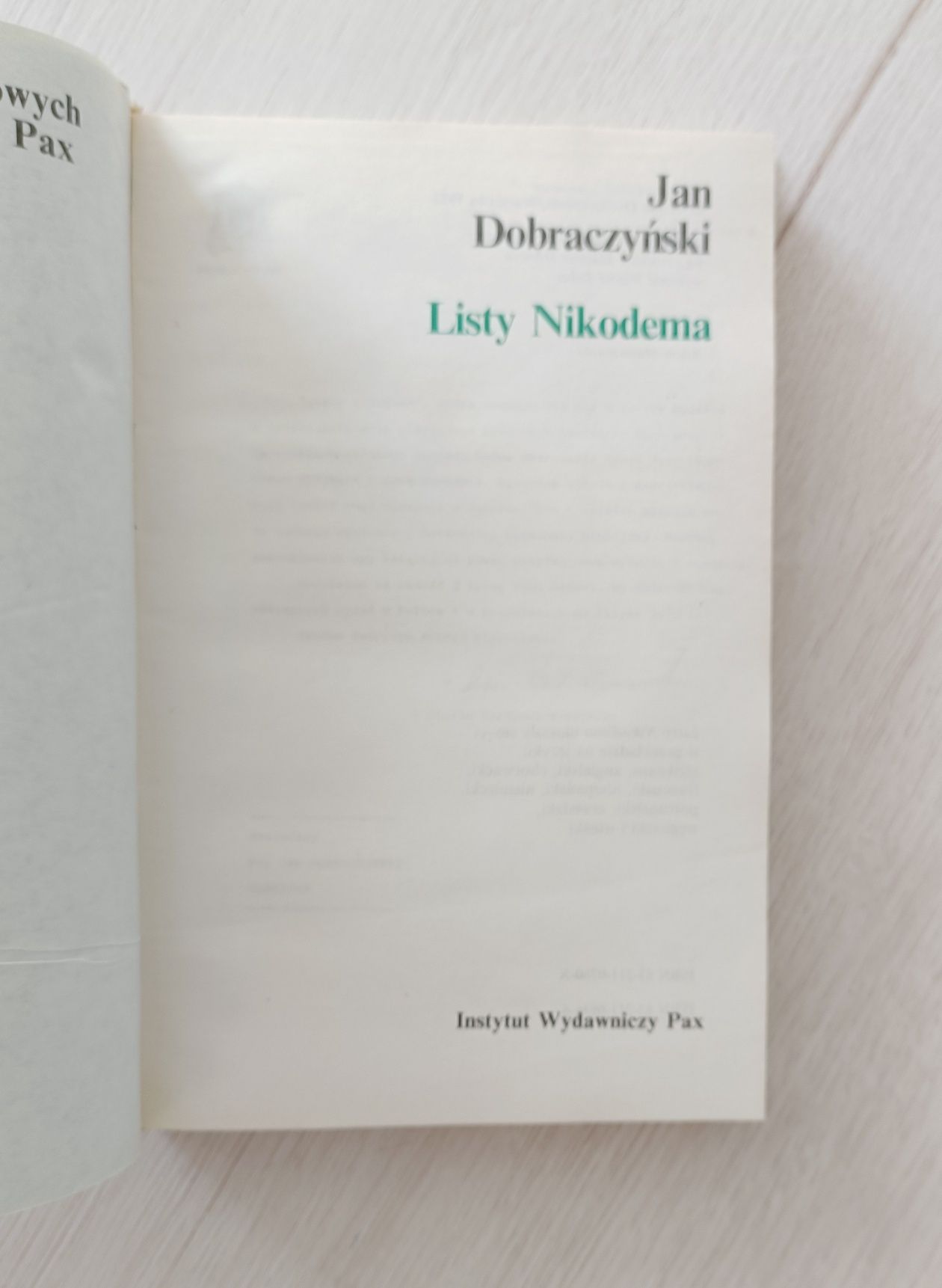 Listy Nikodema Jan Dobraczyński