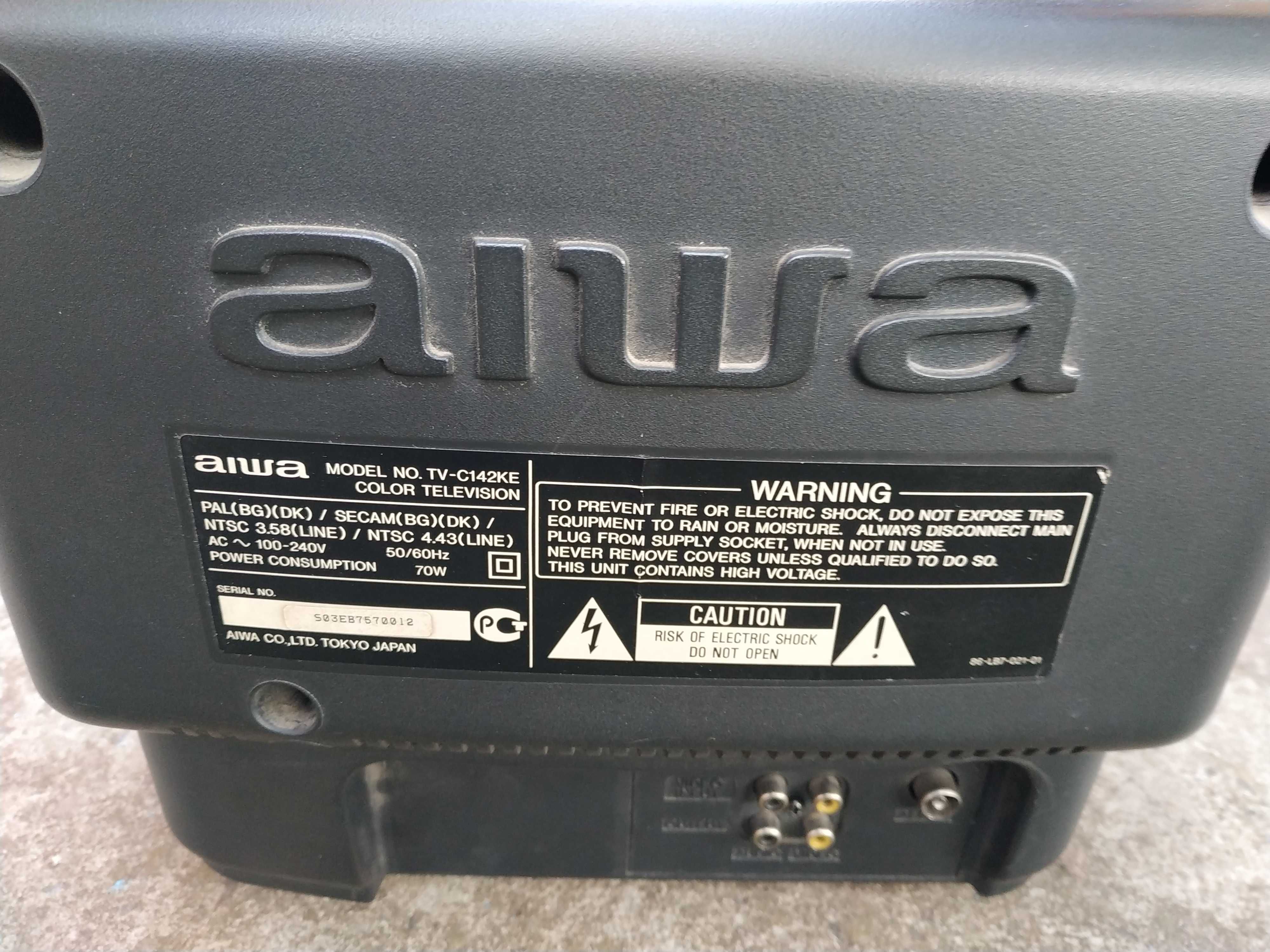 Телевізор aiwa model c-142ke japan на запчастини, працює тільки звук.