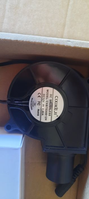 Турбований вентилятор, вентилятор "равлик" з регулятором обертів.