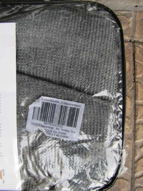 VOUNOT Trójkątny żagiel przeciwsłoneczny na taras, 3 x 3 x 3 m