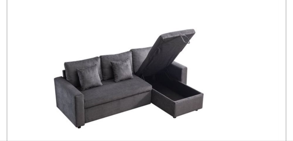 Vendo sofa cor cinza com arrumacao e travaseiras bom preco