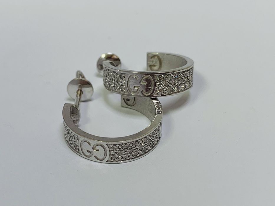 Сережки 585 проби з діамантами