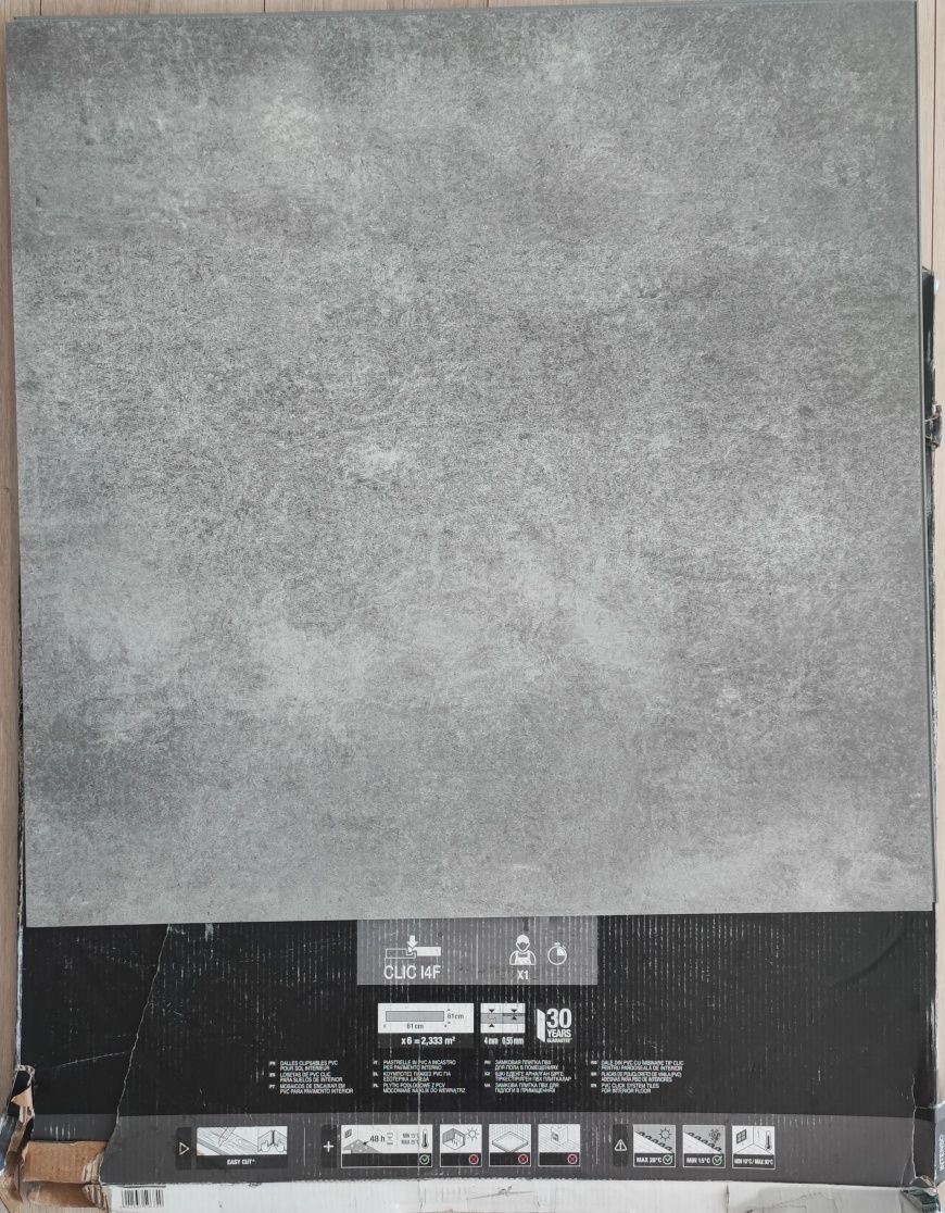 Płytki podłogowe PCV RIGID LVT 61x61, gr. 4mm,