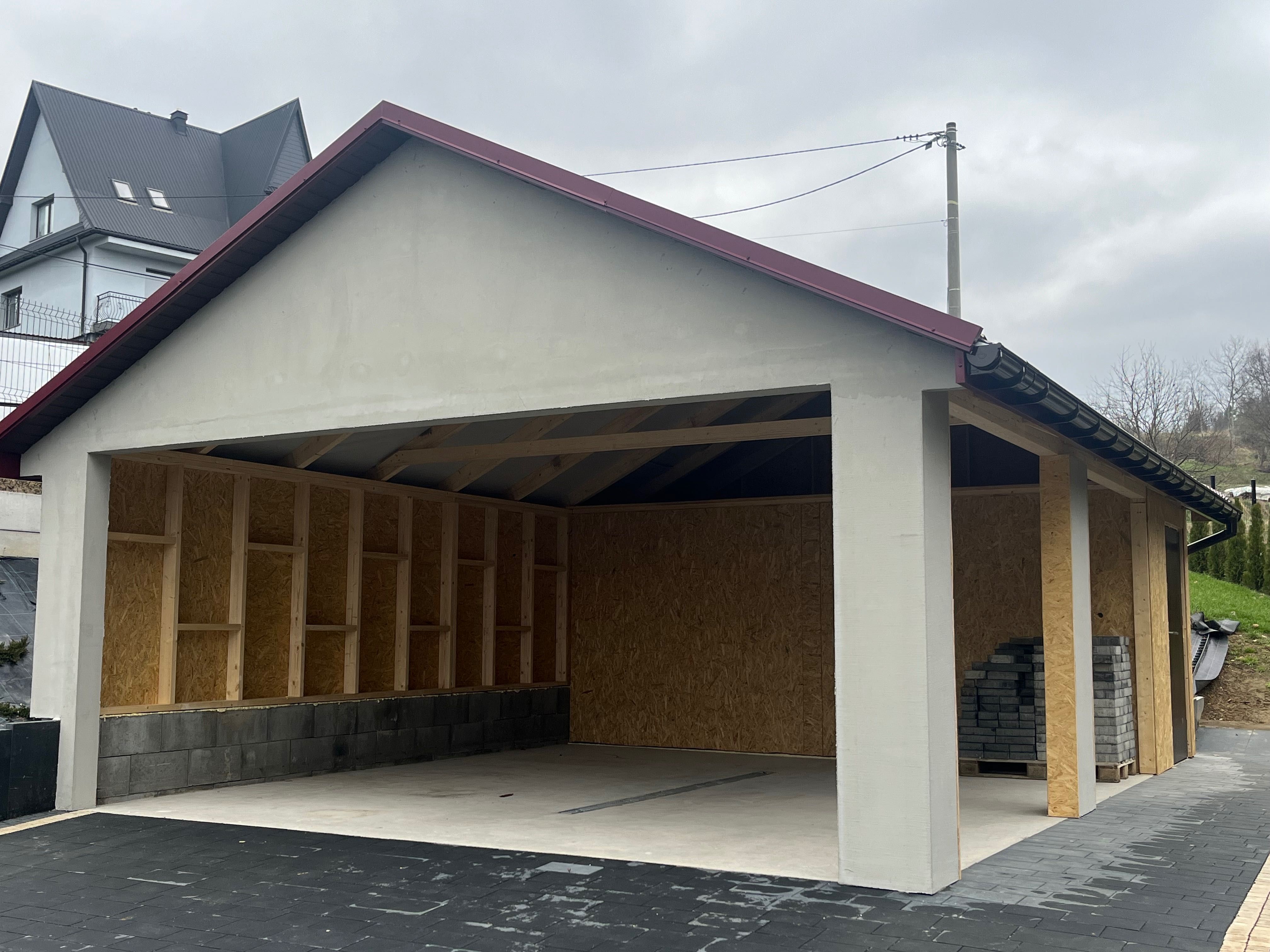 Garaż szkieletowy drewniany 35m2 bez ocieplenia i stolarki SZYBKO!!