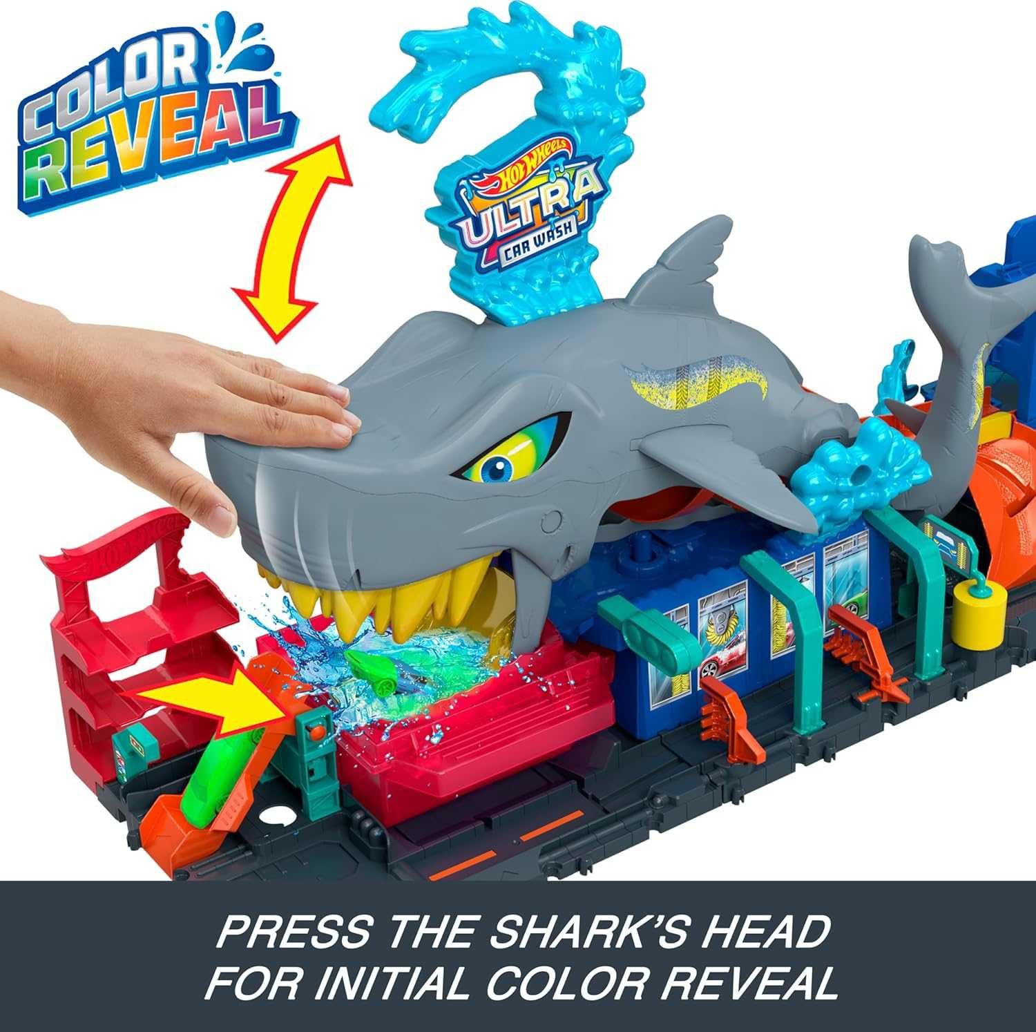 ОРИГИНАЛ Хот Вилс Автомойка Супер акула Hot Wheels Ultra Shark HTN82