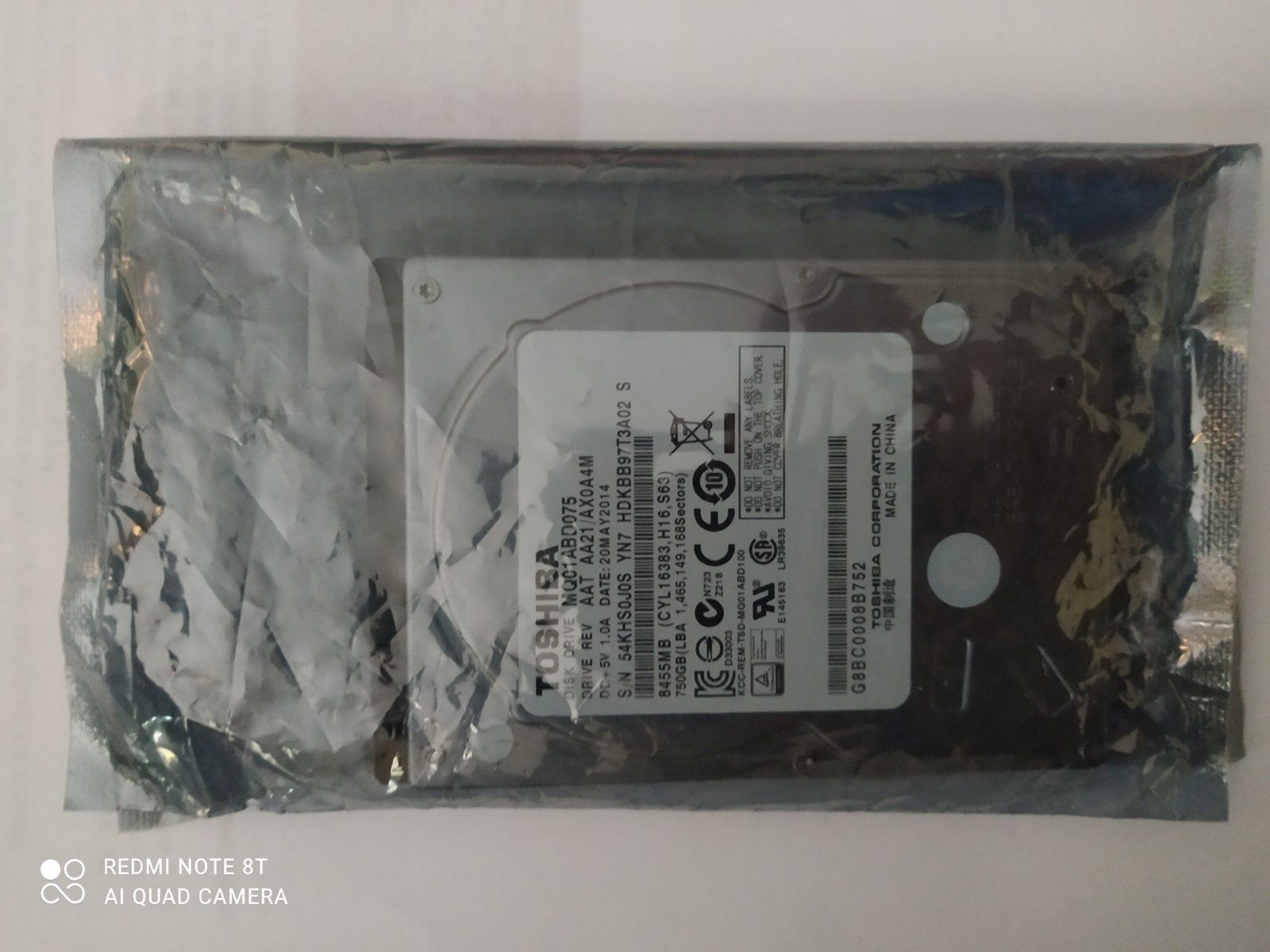 Toshiba disk hdd 2,5-750 Gb