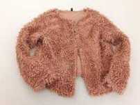 H&M Divided okrycie sweter futerko pudrowy róż rozm. XS 34 stan BDB