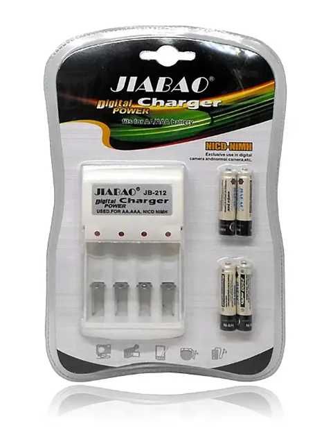 Универсальное зарядное устройство JIABAO JB-212 + 4 АКК (AAA)