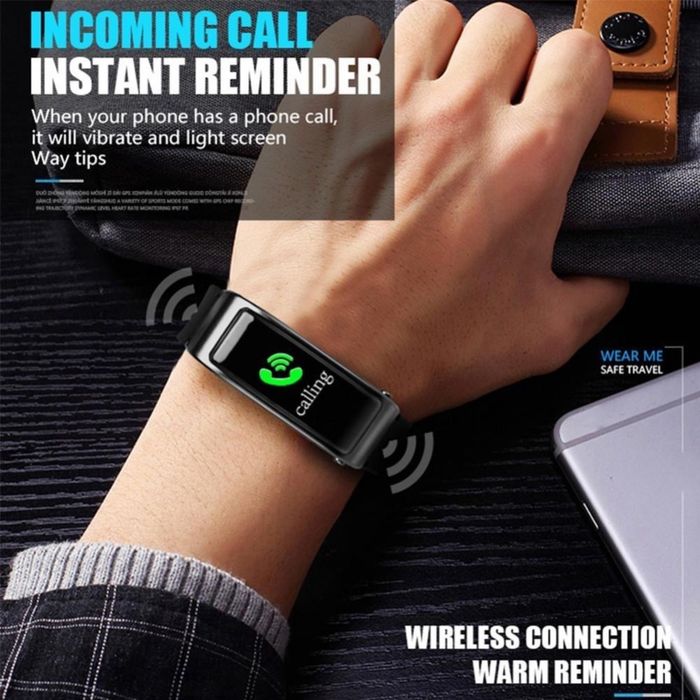 Smartband com auricular Bluetooth adaptável para qualquer telemóvel .