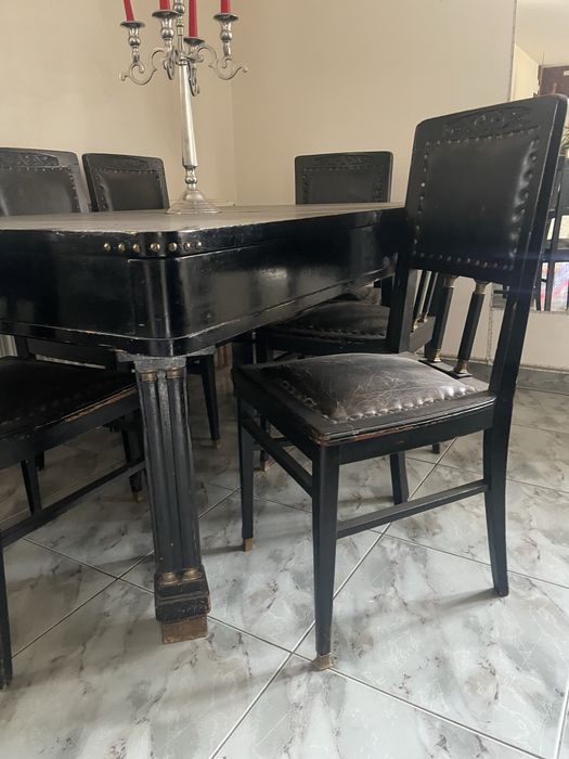 Stol antyk rozkladany plus 6 krzesel