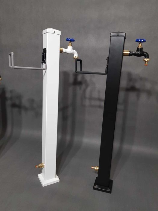 Krany ogrodowe białe i czarne