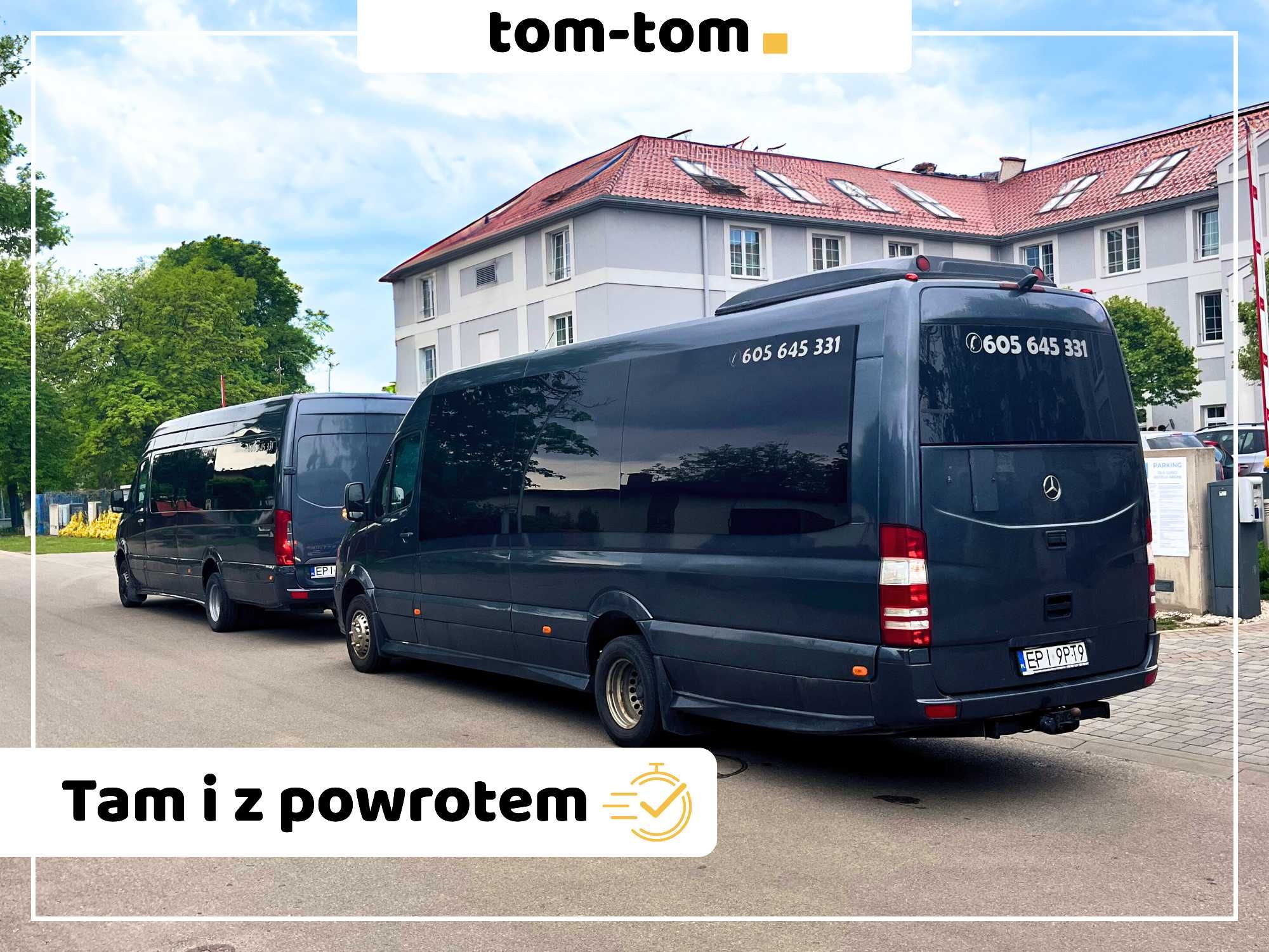 Przewóz osób, wynajem busa z kierowcą, transport osób. 8,23,54 miejsca