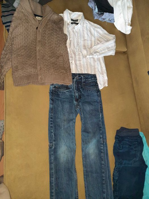 Zestaw sweter spodnie Marks&Spencer koszula 122