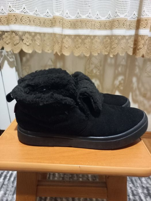 Черевики замша зимові, чорні 39.5 розмір