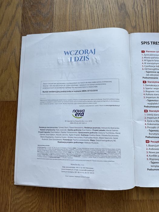 „Wczoraj i dziś”- zeszyt ćwiczeń do historii dla klasy 5