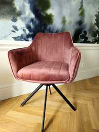 Krzesło obrotowe azalia Velvet pudrowy róż