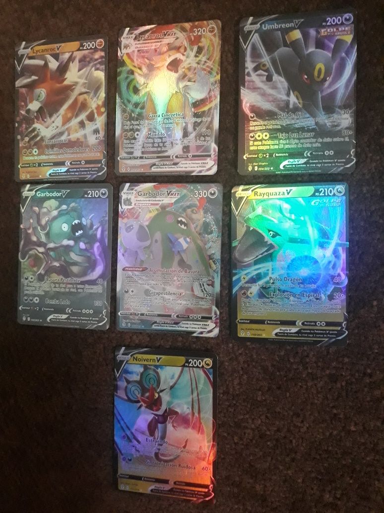 31 cartas pokemon holográficas