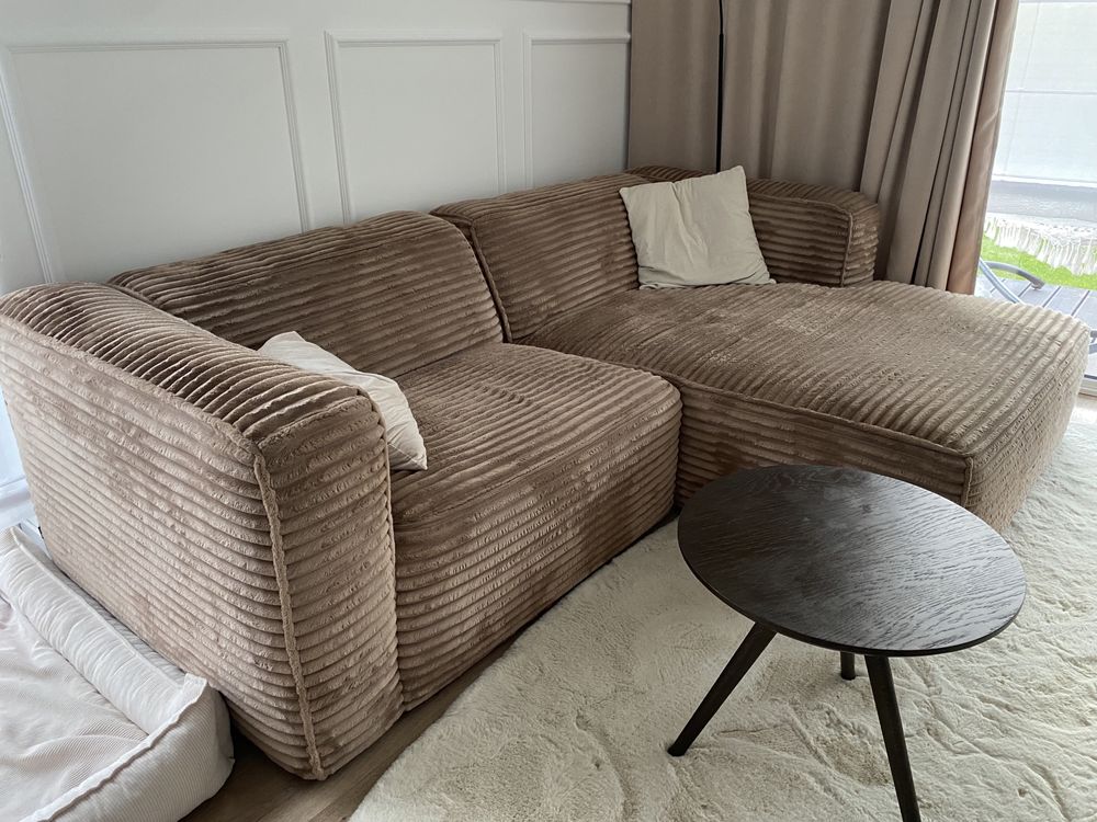 Narożnik modułowy brąz beż, 320cm 3 elementy