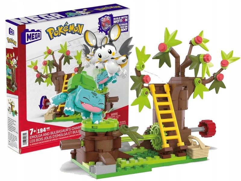 klocki mega pokemon zaczarowany las emolgi i bulbasaura 194el