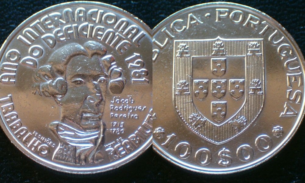 Moeda 100$00 - Ano Internacional Deficiente / 1981