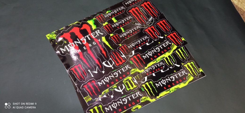 Наклейки на блокнот стикер паки спонсорские журнальные monster energy