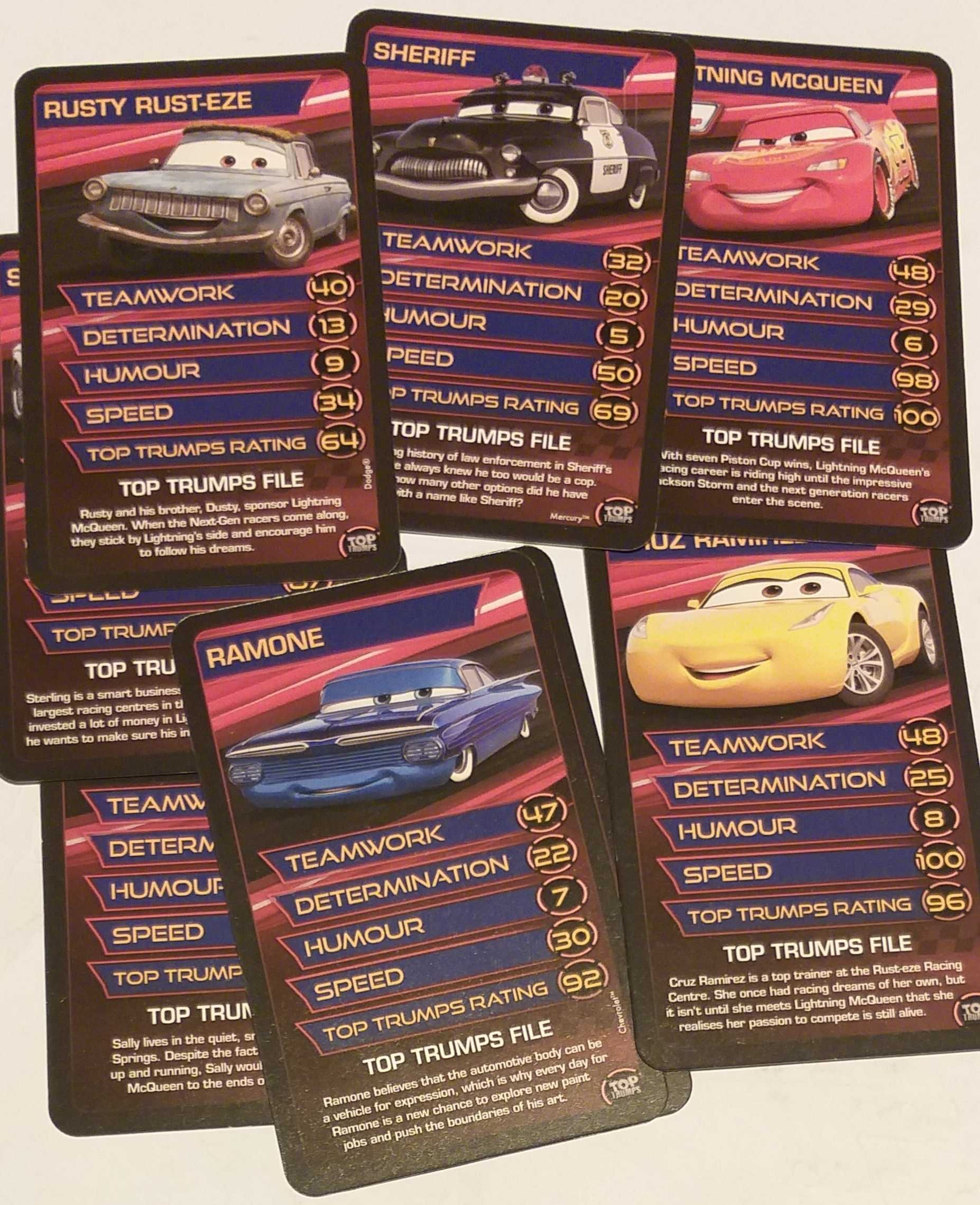 Детские карты Top trumps Cars Тачки Disney.