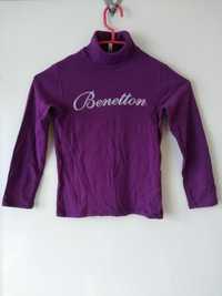 Cienki sweterek, bluzka, golf Benneton rozmiar 116/122